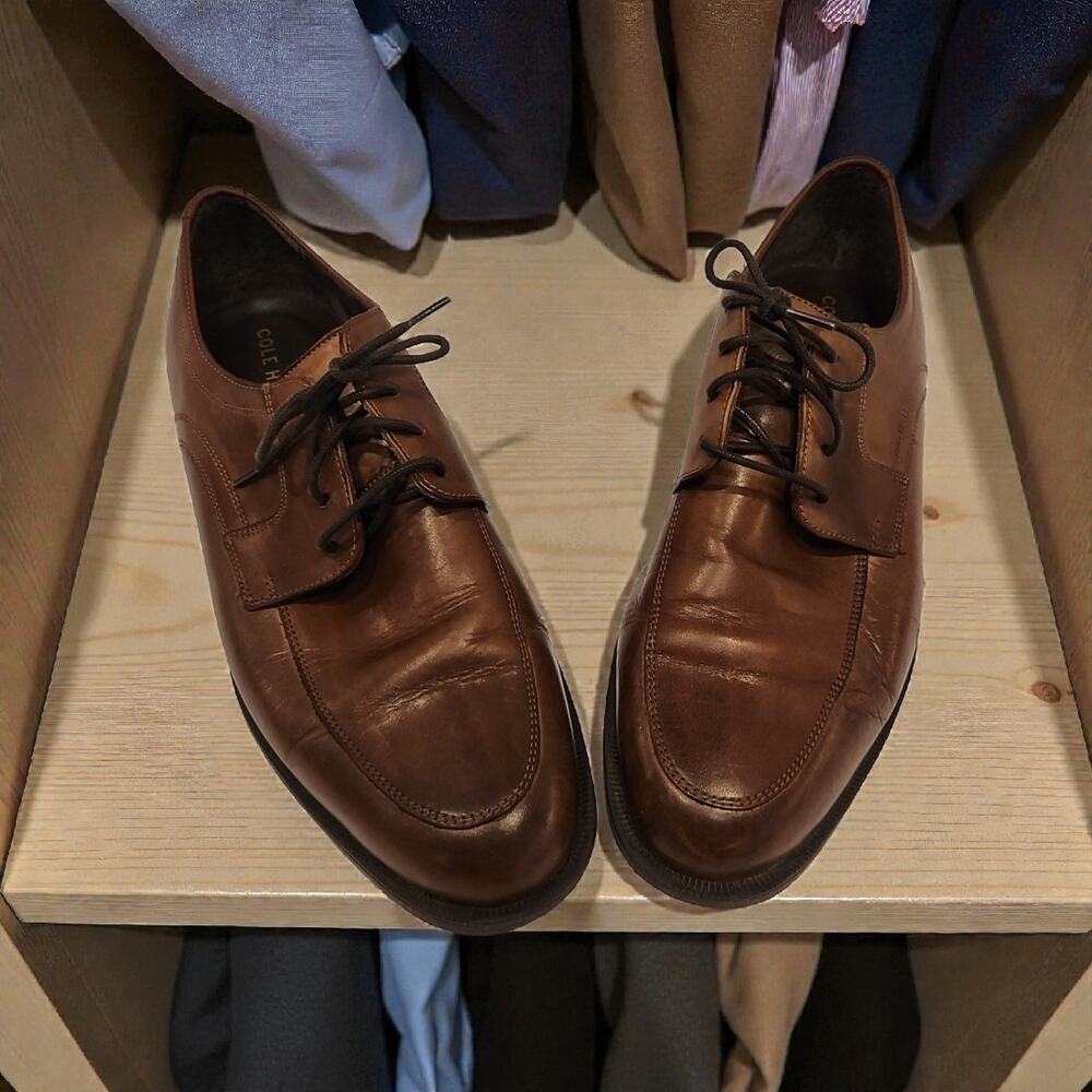 Cole Haan Mens 9.5 M C24044 Brown Dustin Apron Ox II Leather Oxford Shoes